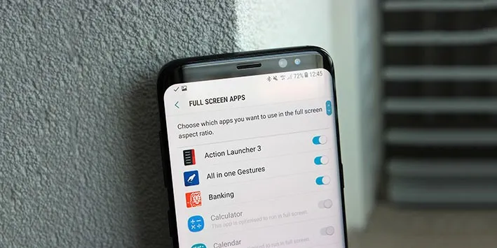 Hướng dẫn kích hoạt chế độ toàn màn hình cho các ứng dụng trên Galaxy S8