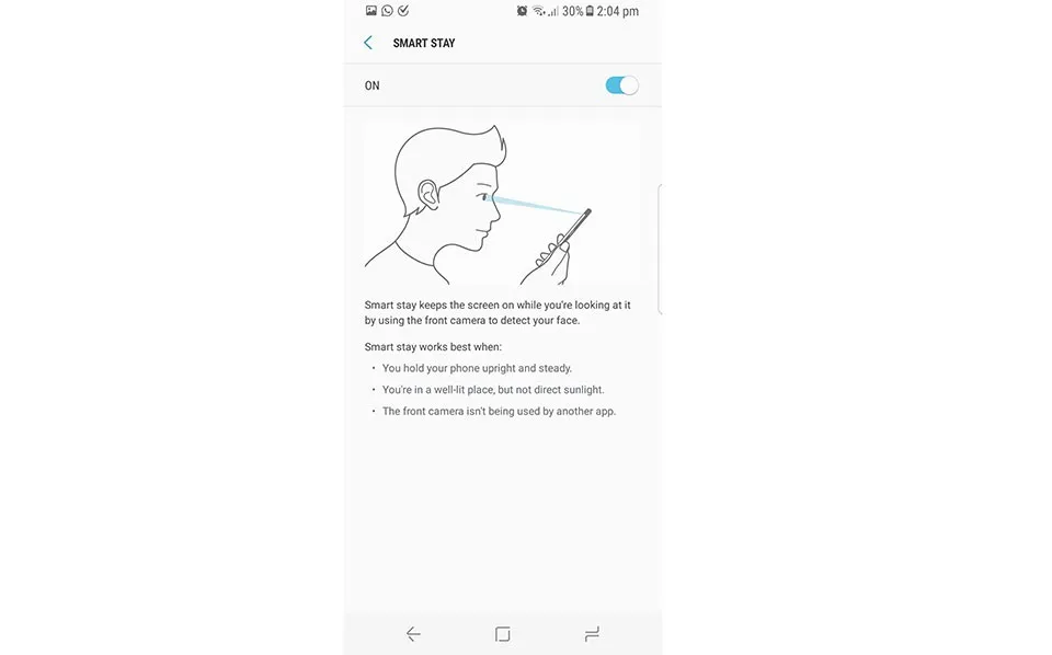 Hướng dẫn kích hoạt Smart Stay trên Samsung Galaxy S8
