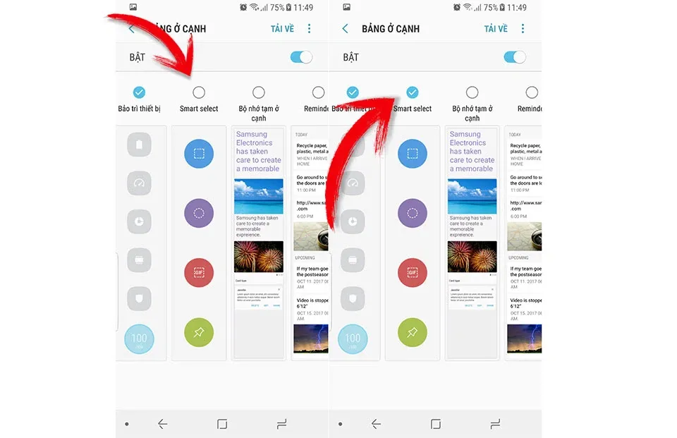 Hướng dẫn kích hoạt tính năng Smart Select trên Galaxy S8