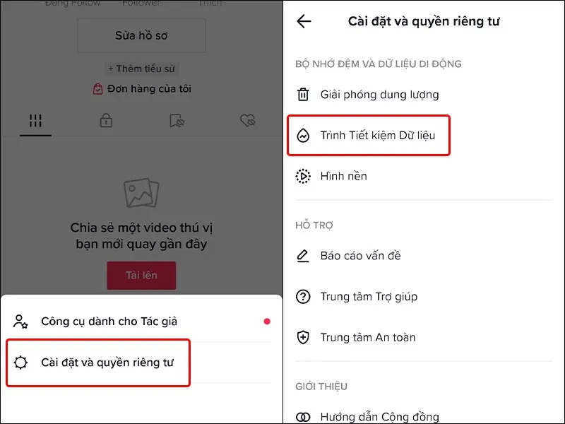 Hướng dẫn kích hoạt trình tiết kiệm dữ liệu trên ứng dụng TikTok cực nhanh