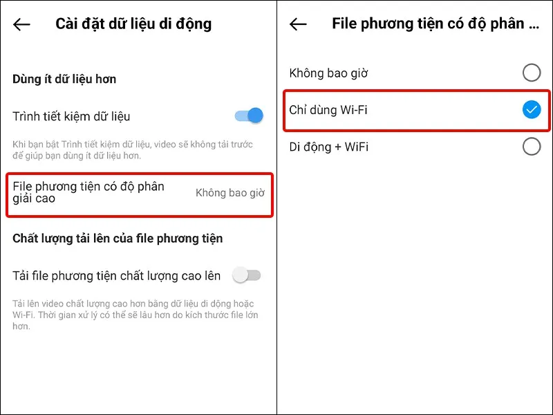 Hướng dẫn kích hoạt Trình tiết kiệm dữ liệu trong Instagram