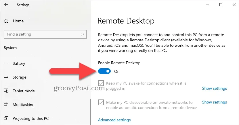 Hướng dẫn kích hoạt và sử dụng Remote Desktop Windows 10