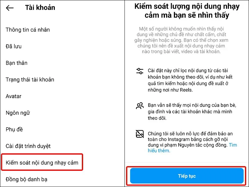 Hướng dẫn kiểm soát nội dung nhạy cảm trên Instagram một cách nhanh chóng