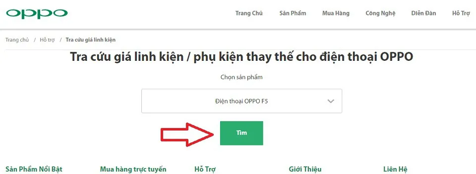 [Hướng dẫn] Kiểm tra chính xác giá linh kiện điện tử của smartphone OPPO