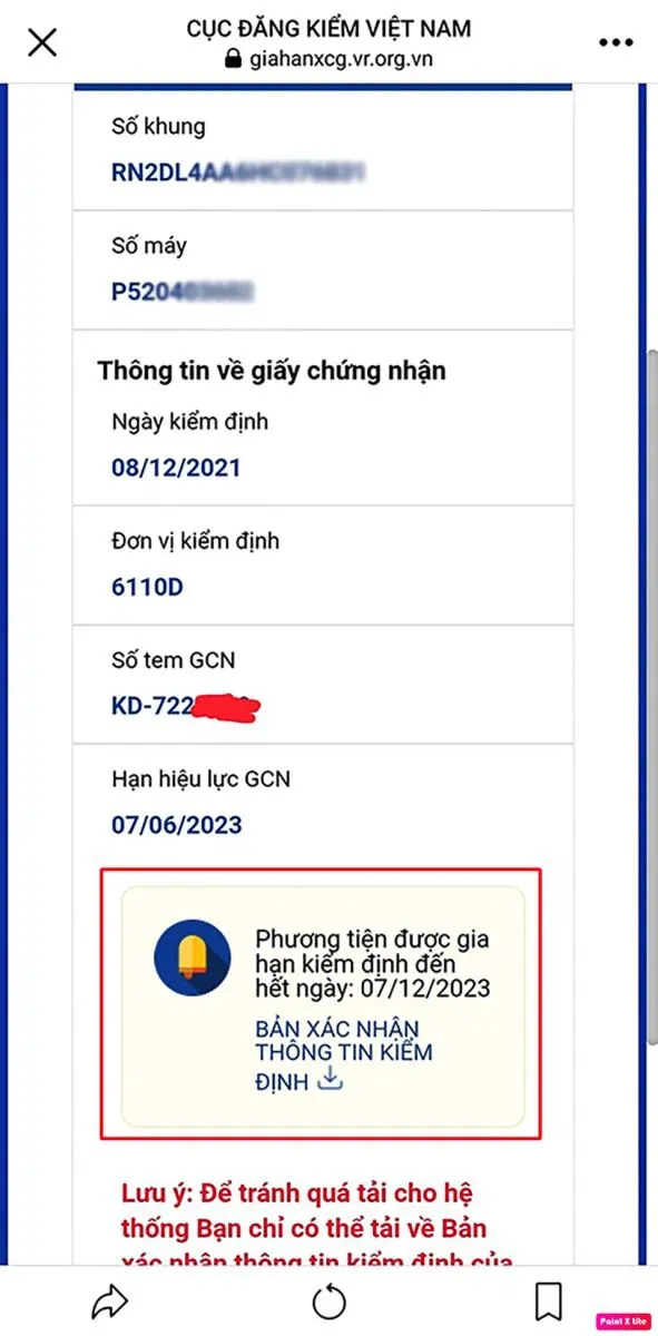 Hướng dẫn kiểm tra và in giấy gia hạn đăng kiểm ô tô