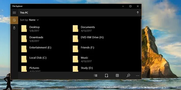 Hướng dẫn làm giao diện File Explorer mới trong Windows 10 Creators