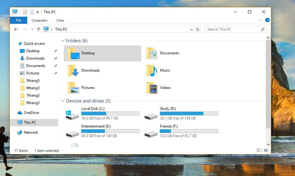 Hướng dẫn làm giao diện File Explorer mới trong Windows 10 Creators