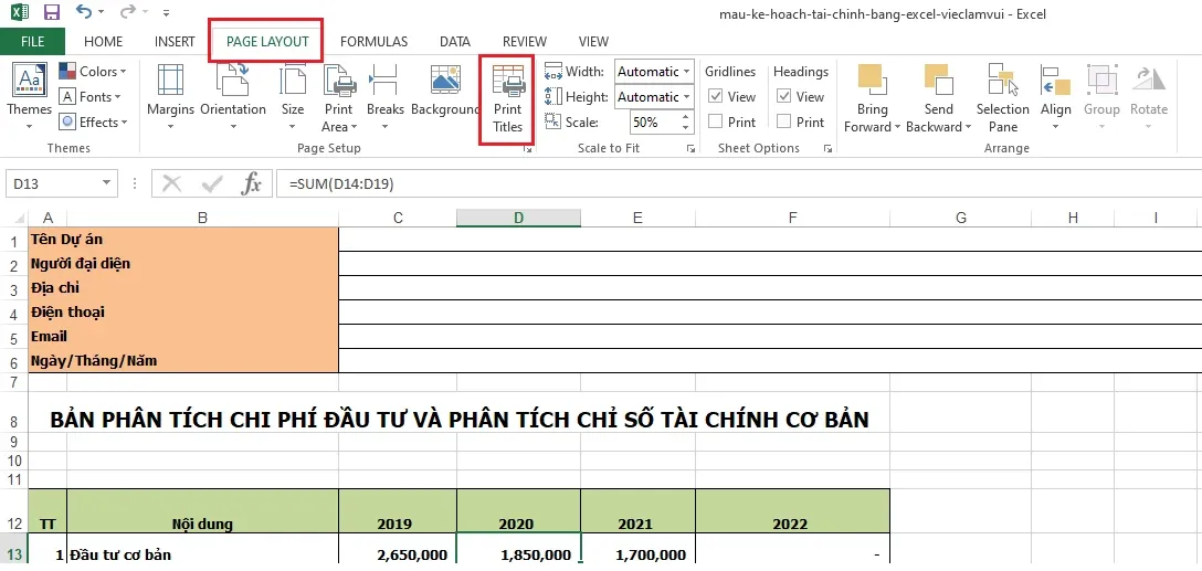 Hướng dẫn lặp lại tiêu đề trong Excel tiện lợi, bạn nên lưu ngay!