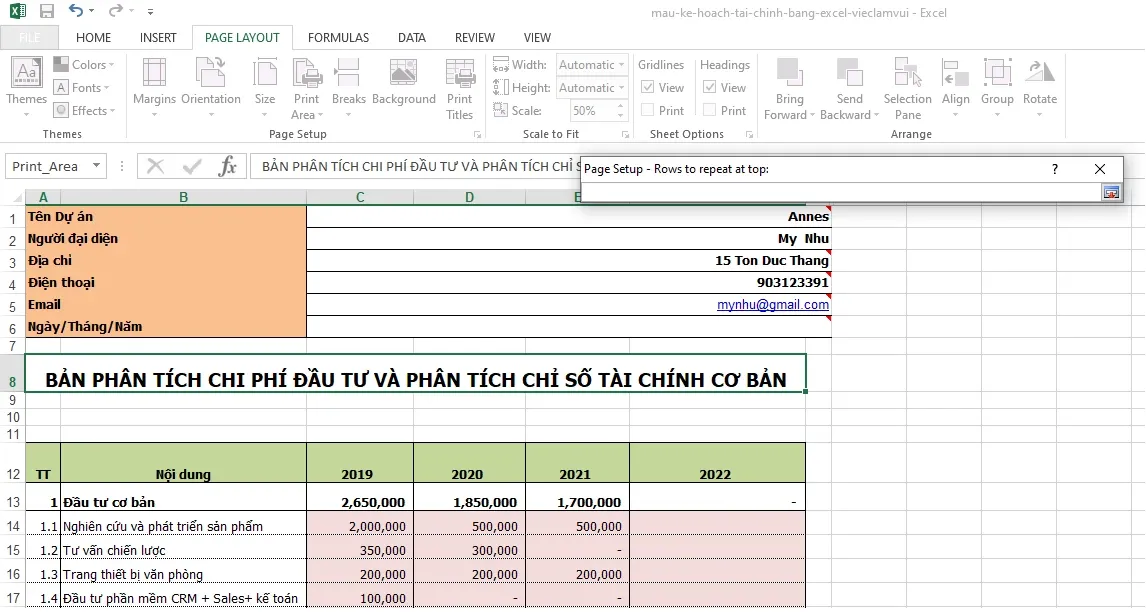 Hướng dẫn lặp lại tiêu đề trong Excel tiện lợi, bạn nên lưu ngay!