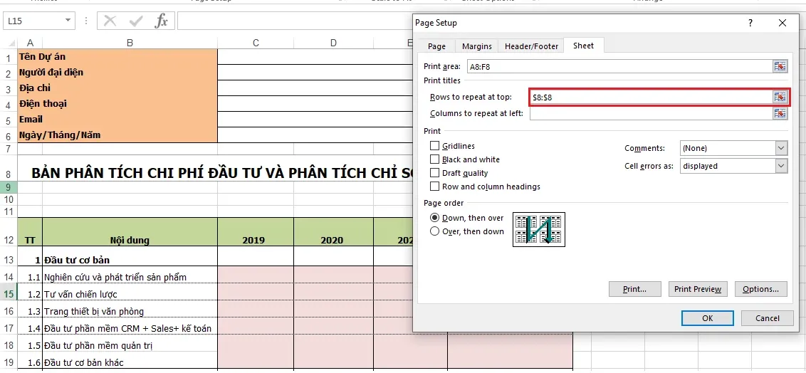 Hướng dẫn lặp lại tiêu đề trong Excel tiện lợi, bạn nên lưu ngay!