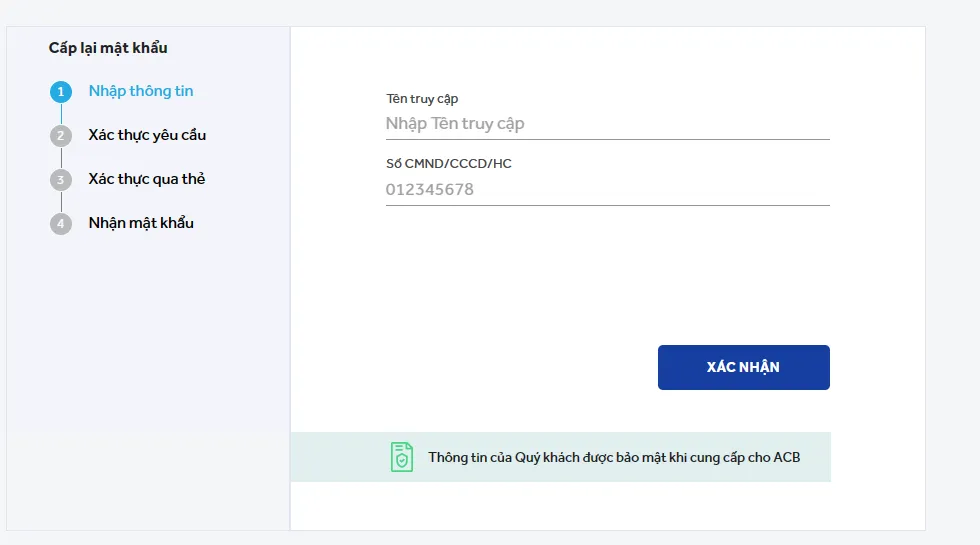 Hướng dẫn lấy lại mật khẩu ABC Online đơn giản và chi tiết nhất