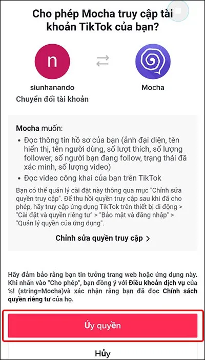 Hướng dẫn liên kết kênh video Mocha với tài khoản Tiktok vô cùng đơn giản và nhanh chóng