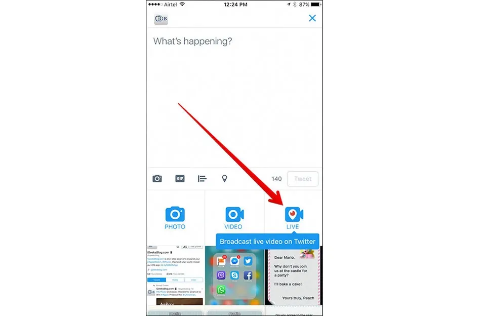 Hướng dẫn live stream trên Twitter bằng iPhone, iPad