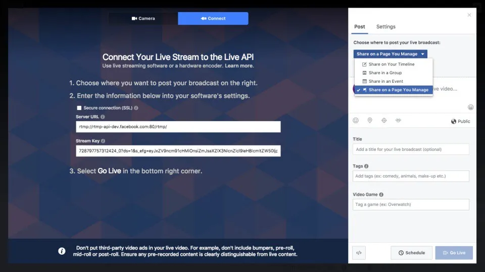 Hướng dẫn livestream Facebook trên máy tính