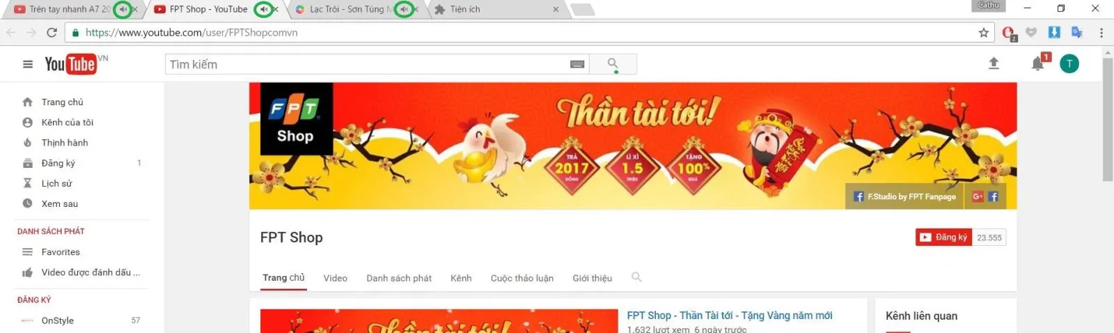 Hướng dẫn mặc định một tab phát âm thanh trên Google Chrome