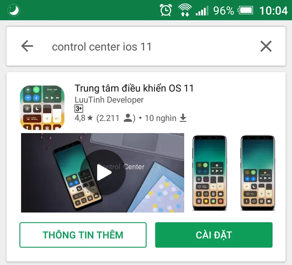 Hướng dẫn mang Control Center trên iOS 11 lên thiết bị chạy Android