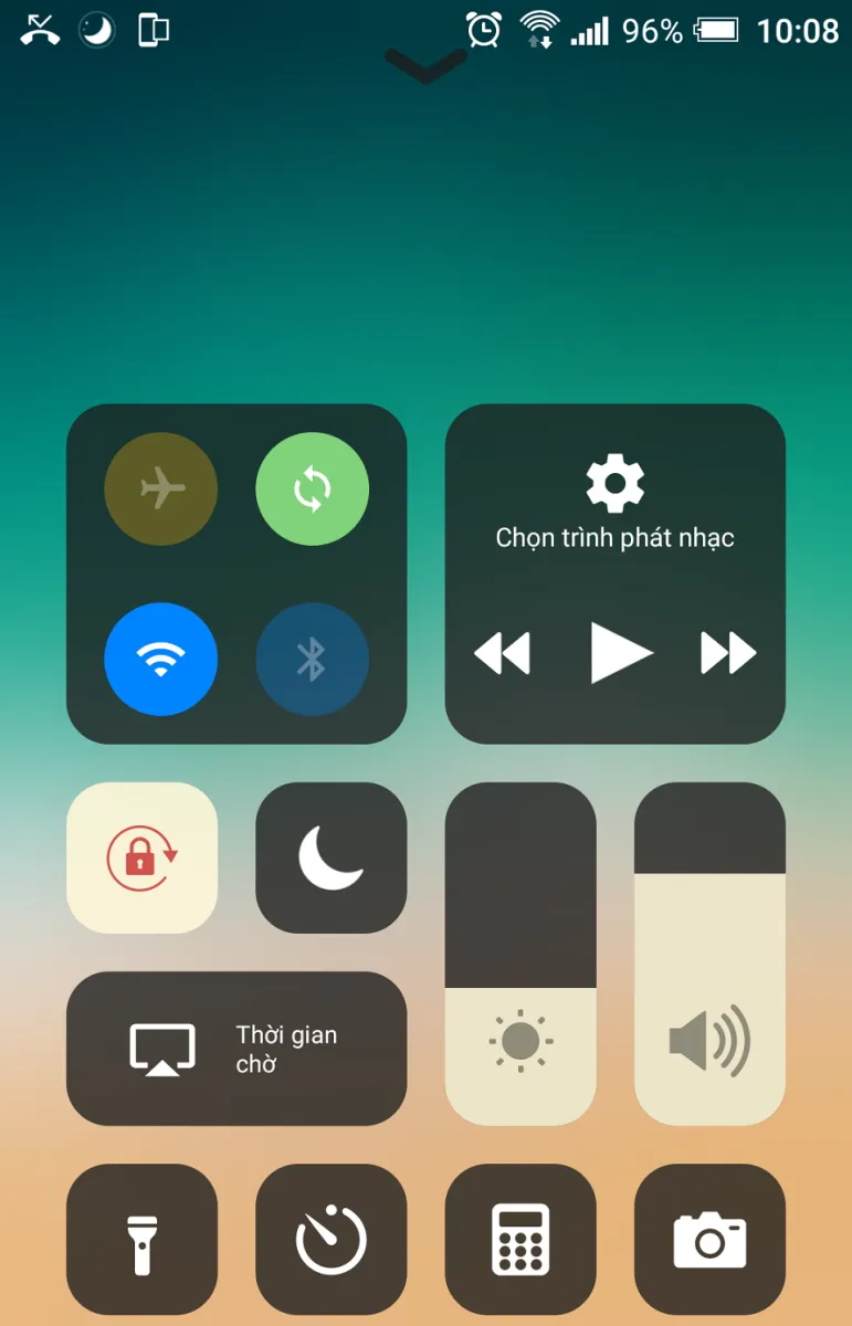 Hướng dẫn mang Control Center trên iOS 11 lên thiết bị chạy Android