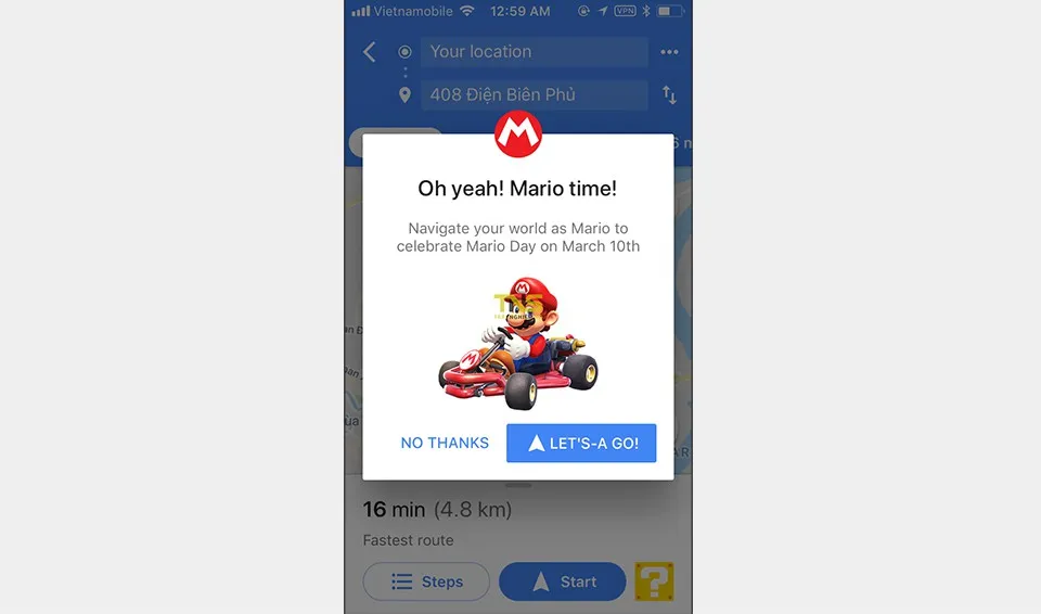 [Hướng dẫn] Mang “huyền thoại Mario” lên Google Maps để chỉ đường cho bạn!