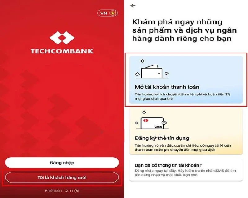 Hướng dẫn mở tài khoản Techcombank online trong 5 phút ngay tại nhà