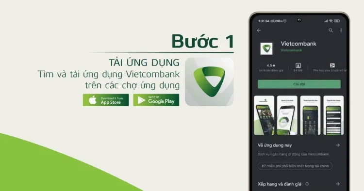 Hướng dẫn mở tài khoản Vietcombank đơn giản trên điện thoại