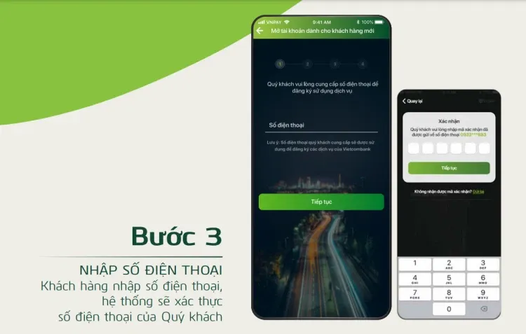 Hướng dẫn mở tài khoản Vietcombank đơn giản trên điện thoại