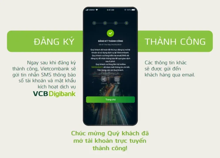 Hướng dẫn mở tài khoản Vietcombank đơn giản trên điện thoại