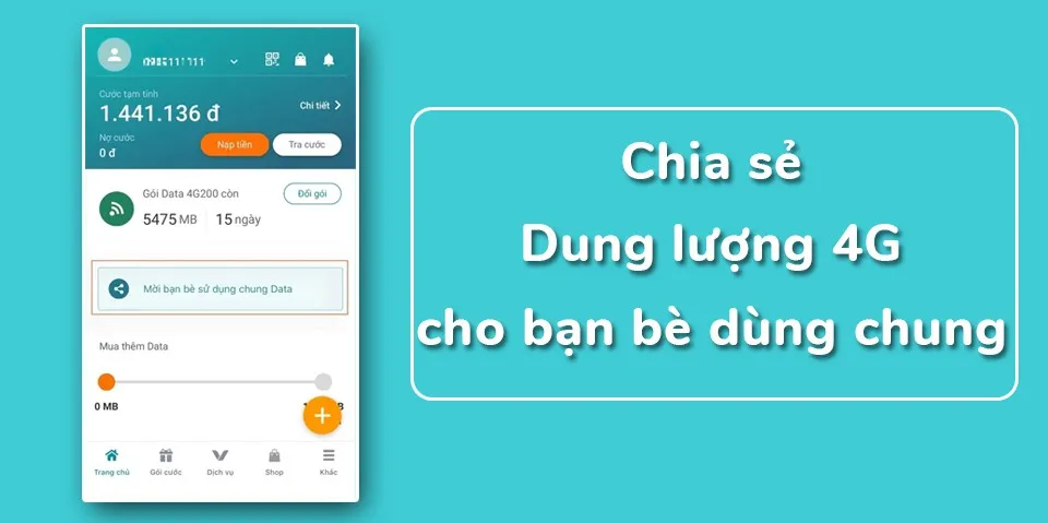 [Hướng dẫn] Mời bạn bè cùng “dùng chung dung lượng 4G Viettel” hàng tháng để tiết kiệm!