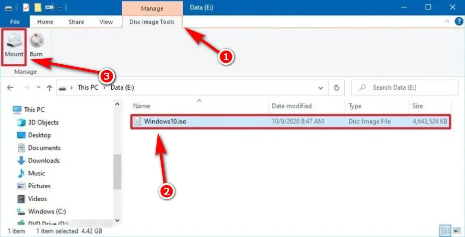 Hướng dẫn mount file ISO, tạo ổ đĩa ảo trên Windows 10 không cần phần mềm