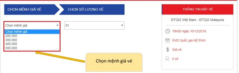 Hướng dẫn mua vé ONLINE trận bán kết AFF Cup giữa Việt Nam và Philippines