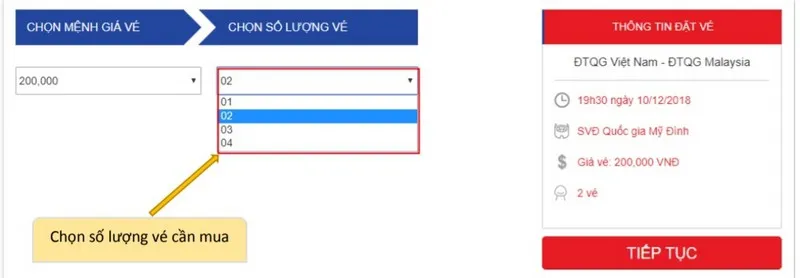 Hướng dẫn mua vé ONLINE trận bán kết AFF Cup giữa Việt Nam và Philippines