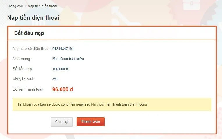 Hướng dẫn nạp thẻ điện thoại online dễ nhất