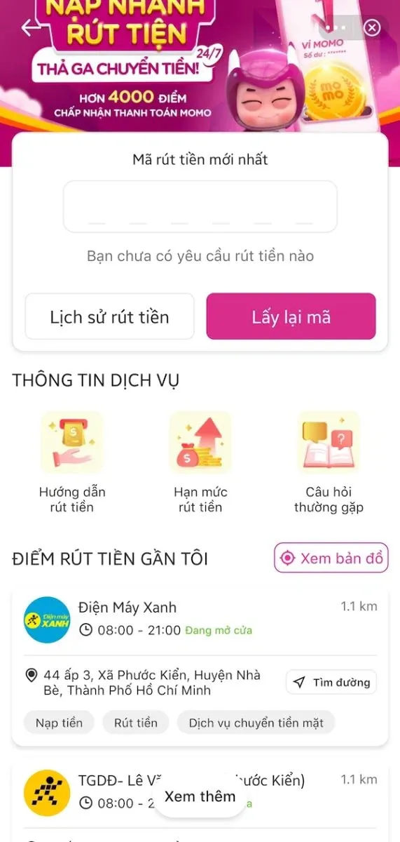 Hướng dẫn nhận tiền MoMo không cần liên kết ngân hàng