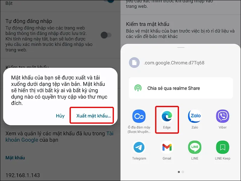 Hướng dẫn nhập mật khẩu Microsoft Edge từ trình duyệt Chrome trên điện thoại cực dễ