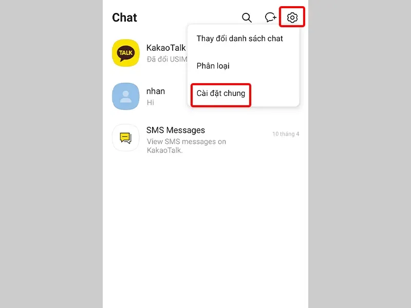 Hướng dẫn sao lưu trò chuyện trên ứng dụng KakaoTalk