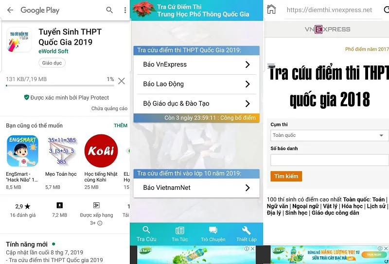 Hướng dẫn sĩ tử xem điểm thi TPHT Quốc Gia 2019 nhanh chóng