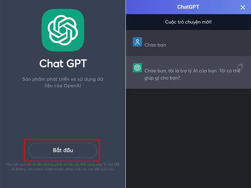 Hướng dẫn sử dụng ChatGPT trên ứng dụng MB Bank vô cùng tiện lợi