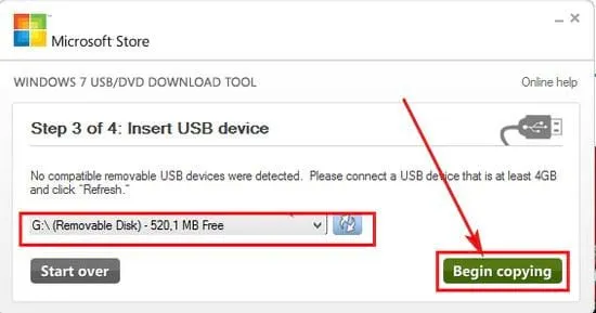 Hướng dẫn sử dụng công cụ Windows 7 USB/DVD Download Tool