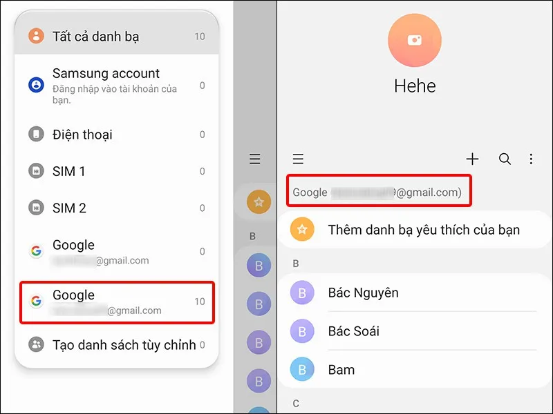 Hướng dẫn sử dụng danh bạ Google thay vì danh bạ Samsung