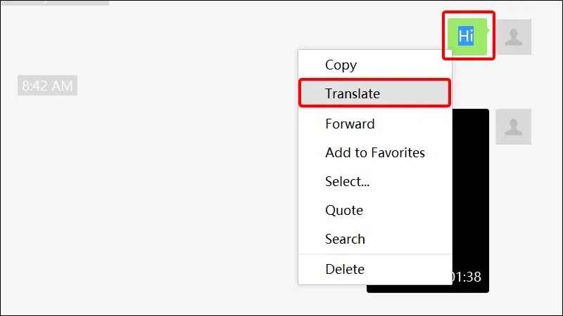 Hướng dẫn sử dụng tính năng dịch tin nhắn trên Wechat