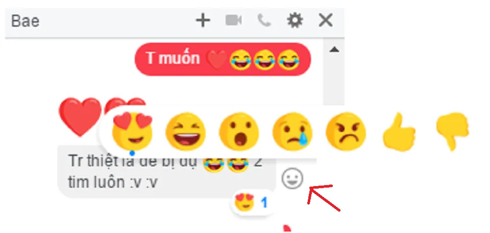Hướng dẫn sử dụng tính năng Reaction (biểu tượng cảm xúc) trên Messenger