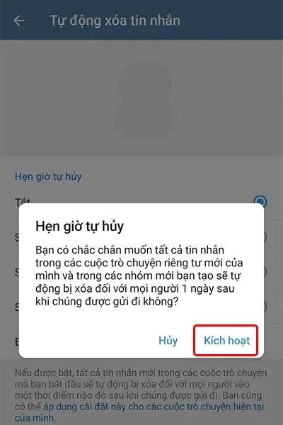 Hướng dẫn sử dụng tính năng tự động xóa tin nhắn trên Telegram vô cùng đơn giản