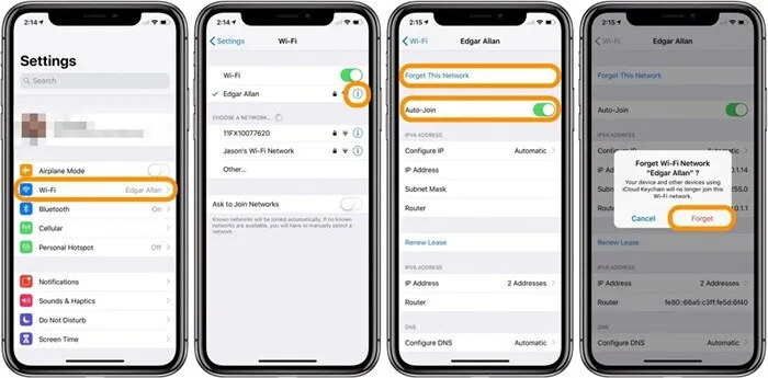 Hướng dẫn sửa lỗi iOS 14 không kết nối được WiFi