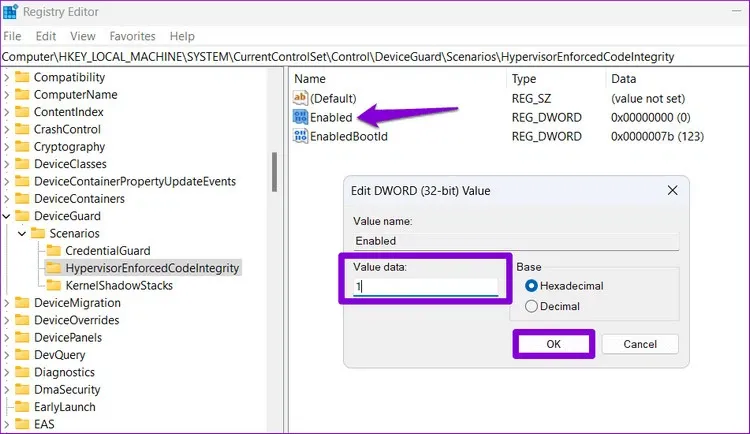 Hướng dẫn sửa lỗi Memory integrity is off trên Windows 11