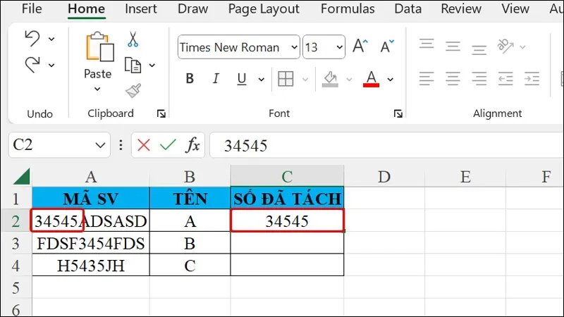 Hướng dẫn tách số ra khỏi dãy ký tự trong Excel đơn giản, nhanh chóng