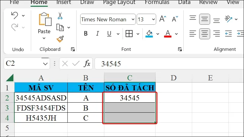 Hướng dẫn tách số ra khỏi dãy ký tự trong Excel đơn giản, nhanh chóng