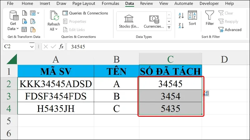 Hướng dẫn tách số ra khỏi dãy ký tự trong Excel đơn giản, nhanh chóng