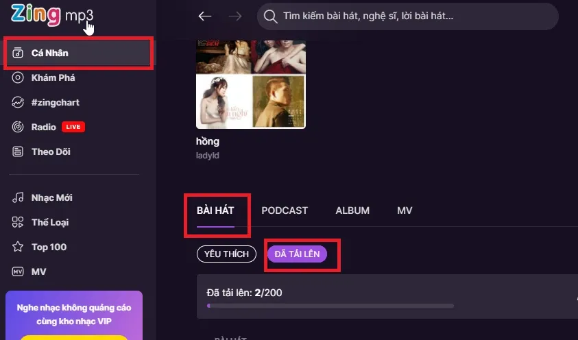 Hướng dẫn tải nhạc lên Zing Mp3 cực dễ chỉ với 3 bước