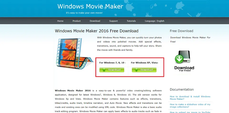 Hướng dẫn tải phần mềm làm video từ ảnh Microsoft Movie Maker và cài đặt