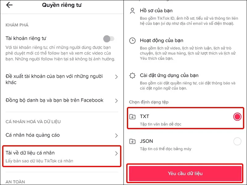 Hướng dẫn tải toàn bộ dữ liệu TikTok về điện điện thoại, máy tính một cách đơn giản