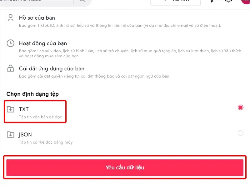 Hướng dẫn tải toàn bộ dữ liệu TikTok về điện điện thoại, máy tính một cách đơn giản